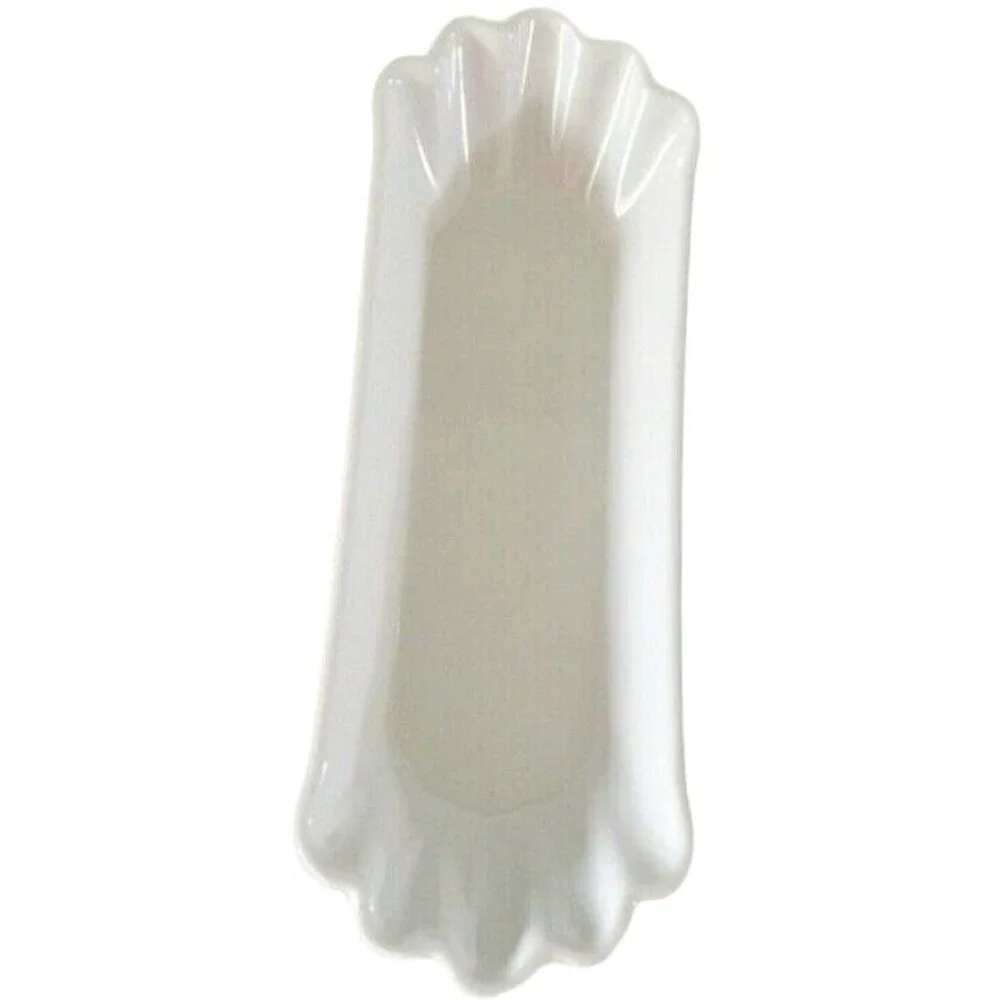 Hot Dog Plates White Set of 4 Melamine Reusable Summer Beach